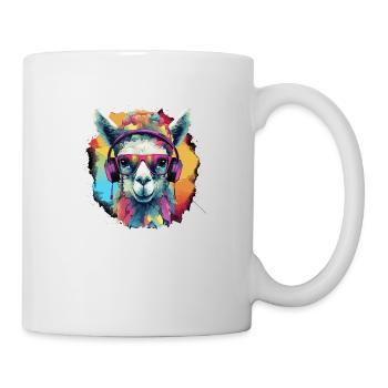 Colorful Alpaca Graffiti Art - Mug - white - Right