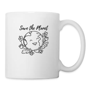 Save the Planet - Tasse - Weiß - Rechts