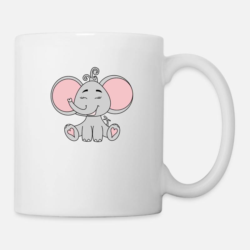 Elefant - Tasse - Weiß