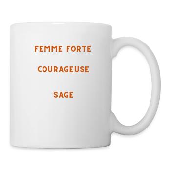 Femme forte, courageuse, sage. - Mug blanc - blanc - Droite