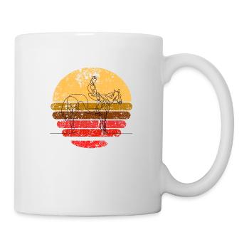 Retro pferd reiter 1 - Tasse - Weiß - Rechts