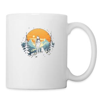 Young woman and her wolf 3 - Mug - white - Right