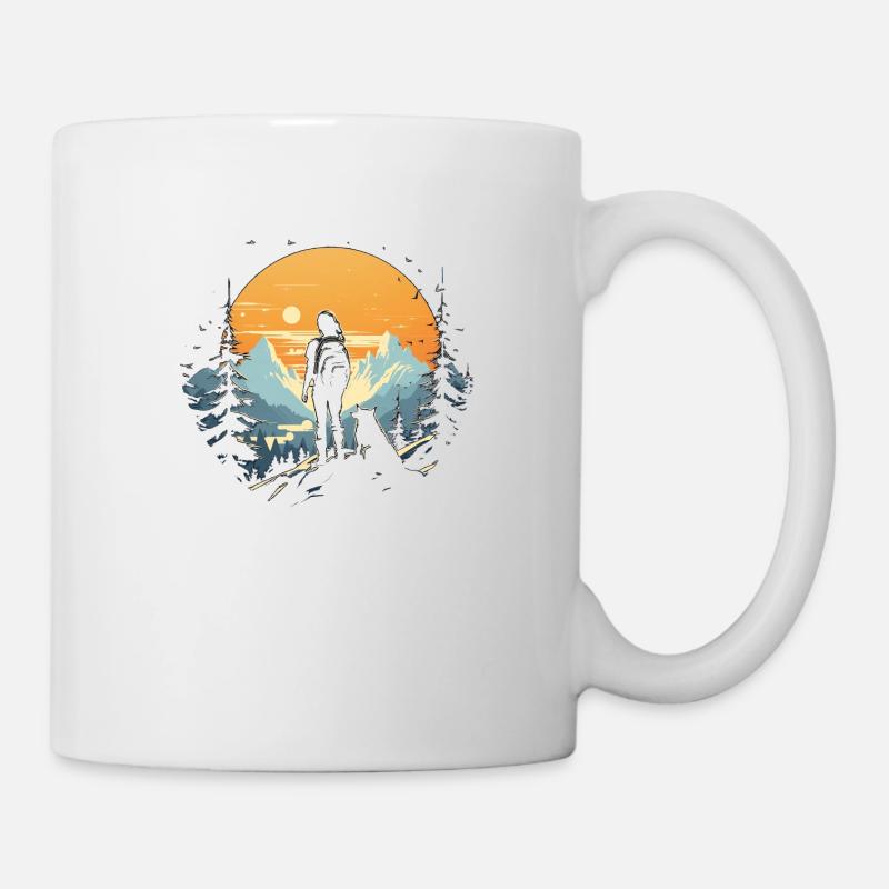 Junge Frau und ihr Wolf 3 - Tasse - Weiß