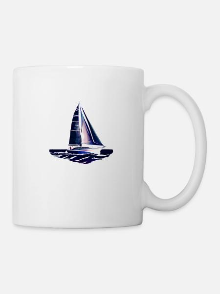 Sailing Sailboat Sailing Sailing Sailing Ship - Mug - white