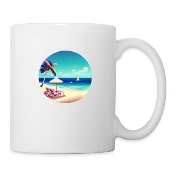 Vacances d’été Palm Beach Palm Islands Island Sun - Mug blanc - blanc - Droite