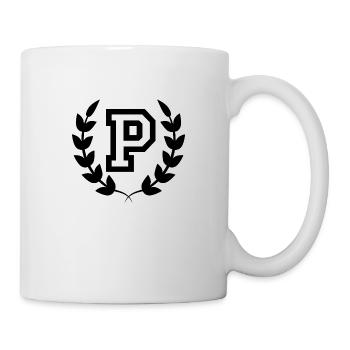 Buchstabe p sport - Tasse - Weiß - Rechts
