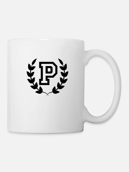 Buchstabe p sport - Tasse - Weiß