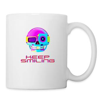 Laughing Robot Skull - Mug - white - Right