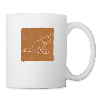"Fennek", Boho Line Art Design, Series "Desert" - Mug - white - Right