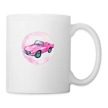 Niedliches niedliches Damenspielzeugauto rosa - Tasse - Weiß - Rechts