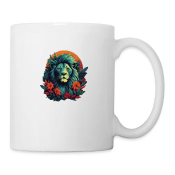 Lion majestueux dans la jungle - Mug blanc - blanc - Droite
