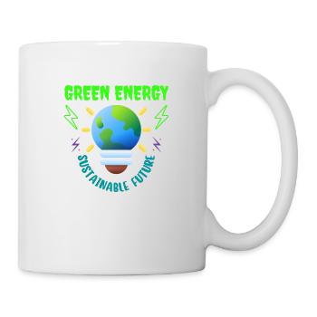 Green energy, sustainable future - Mug - white - Right