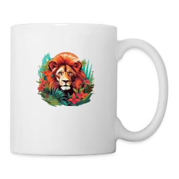 Wild Lion King : majestueux lion dans la jungle - Mug blanc - blanc - Droite