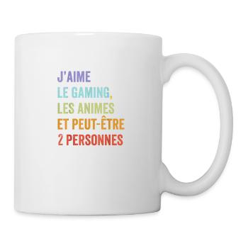 Humour jeux video homme Gamer Geek Anime Japonais - Mug blanc - blanc - Droite