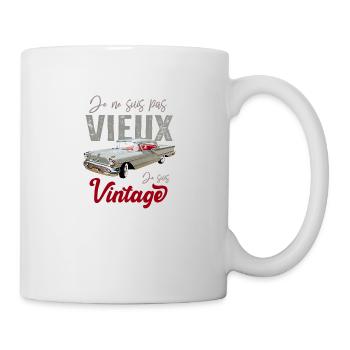 je suis pas vieux je suis vintage - Mug blanc - blanc - Droite
