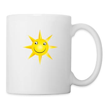 lustige Sonne - Tasse - Weiß - Rechts