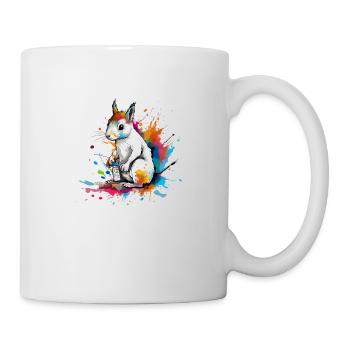 Bibou l'écureuil peintre - Mug blanc - blanc - Droite