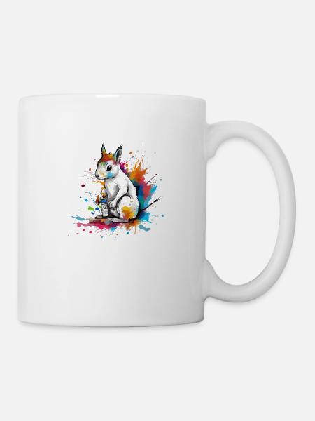 Bibou der Eichhörnchenmaler - Tasse - Weiß