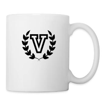 Lettre v sport - Mug blanc - blanc - Droite
