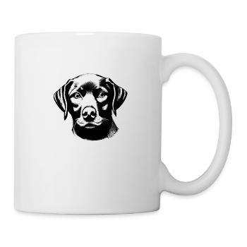 Labrador, propriétaire du chiot Labrador Retriever - Mug blanc - blanc - Droite
