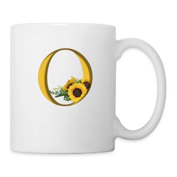 Alphabet, letter O, Flowers - Mug - white - Right