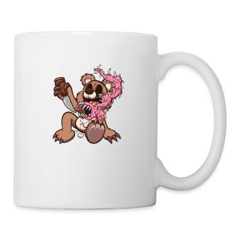 Karikatur Teddybär Monster - Tasse - Weiß - Rechts