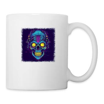Birthday Skeleton Costume Spooky Skateboard Heart - Mug - white - Right
