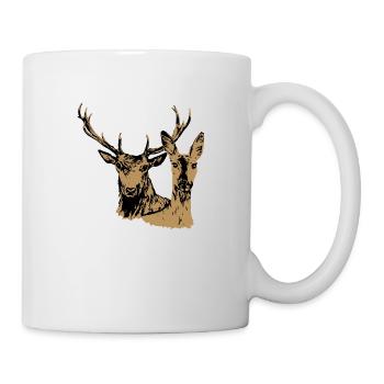 Rehe und Rehe - Tasse - Weiß - Rechts