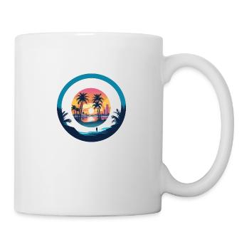 Coucher de soleil à Miami - Mug blanc - blanc - Droite