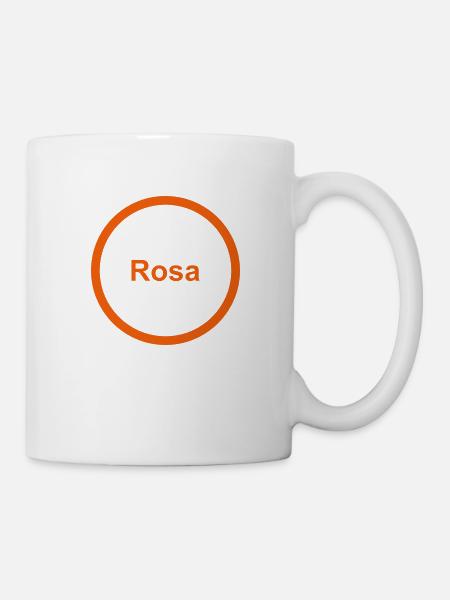 Rosa - Tasse - Weiß
