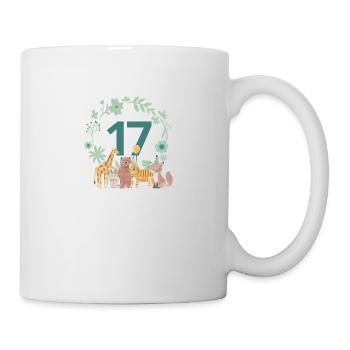 17th anniversary - animal birthday - Mug - white - Right