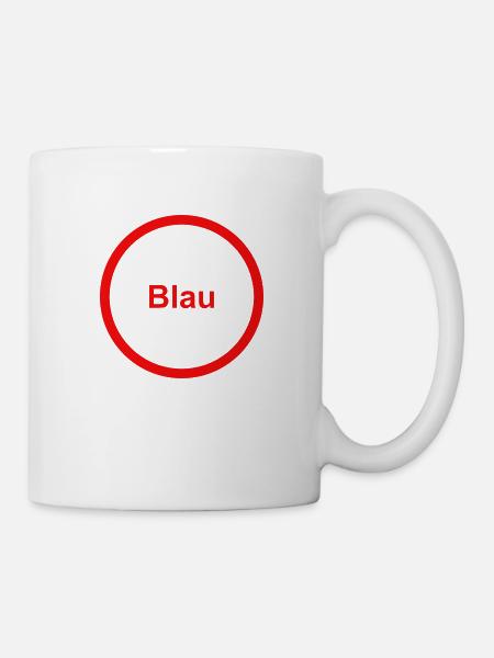 Blau - Tasse - Weiß