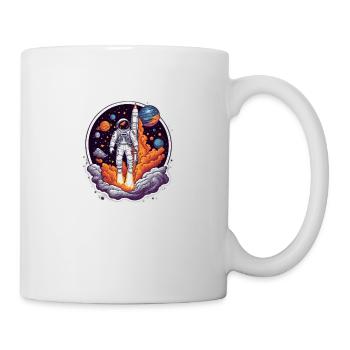 Univers de lancement de fusée - Mug blanc - blanc - Droite