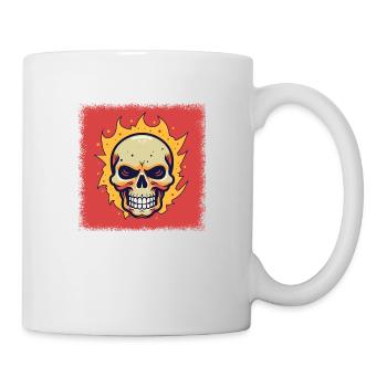 Skull death board heart idée présente - Mug blanc - blanc - Droite