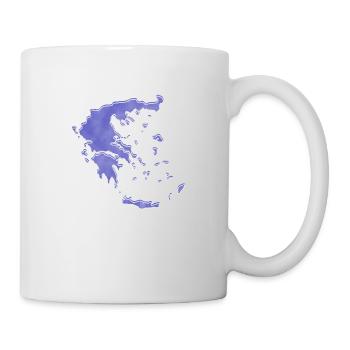 "Map", Boho Line Art Design, Series "Greece" - Mug - white - Right