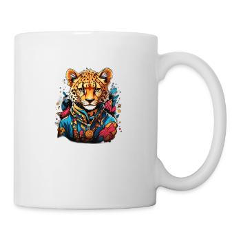 Beau guépard - Mug blanc - blanc - Droite