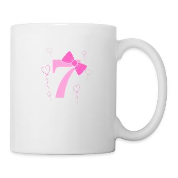 Kind zum 7. Geburtstag - Tasse - Weiß - Rechts
