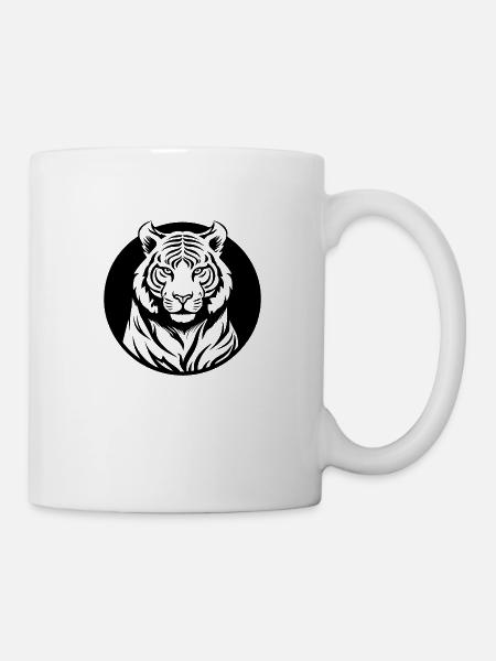 Tiger Raubkatze - Tasse - Weiß