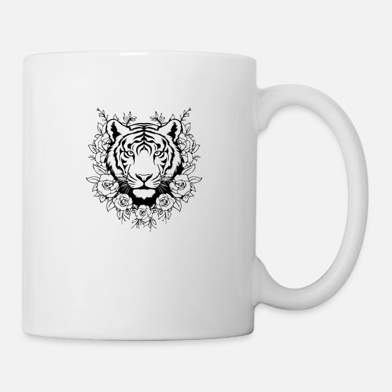 Tiger Raubkatze - Tasse - Weiß