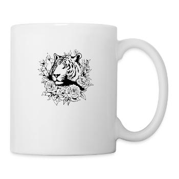 Tiger Raubkatze - Tasse - Weiß - Rechts