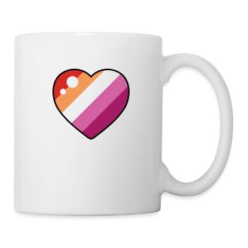 Heart (Lesbian Flag) - Mug - white - Right
