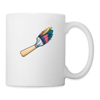 Pinsel für Maler - Tasse - Weiß - Rechts