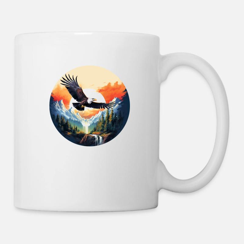 Majestic eagle in mountain scenery - Mug - white