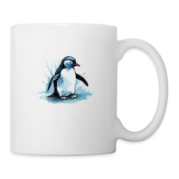 Pingouin luttant pour sa survie - Mug blanc - blanc - Droite