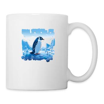 Penguins, the inhabitants of Antarctica - Mug - white - Right