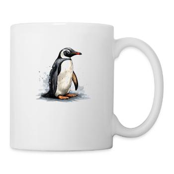 Pinguin auf Eisscholle - Tasse - Weiß - Rechts