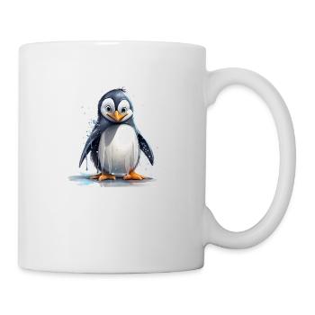 Lustiger Pinguin - Tasse - Weiß - Rechts