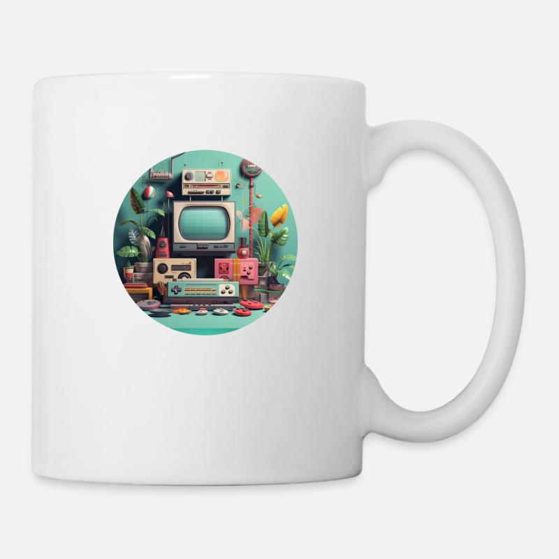 Gaming Nostalgia - Trendy Motif - Mug - white