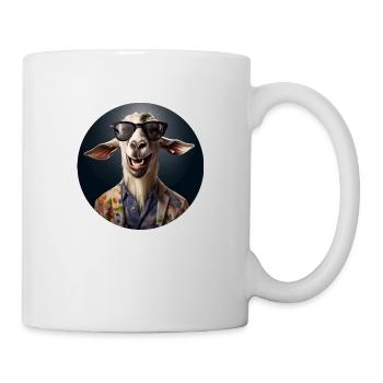 Fröhliche Ziege mit breitem Grinsen - Tasse - Weiß - Rechts