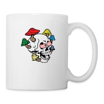 Trippy Skull Psychodelisch - Tasse - Weiß - Rechts